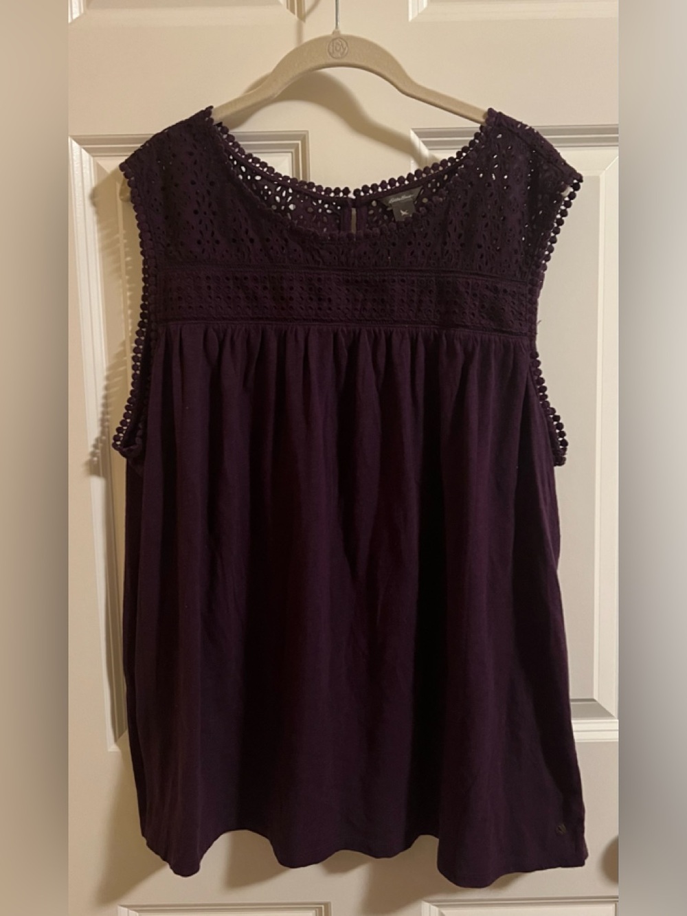 EUC Eddie Bauer eggplant colored tank. Size 2X